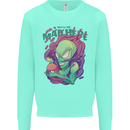 All Mad Here Alien Magic Mushrooms Mens Sweatshirt Jumper Peppermint