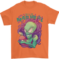 All Mad Here Alien Magic Mushrooms Mens T-Shirt 100% Cotton Orange