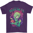 All Mad Here Alien Magic Mushrooms Mens T-Shirt 100% Cotton Purple