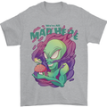All Mad Here Alien Magic Mushrooms Mens T-Shirt 100% Cotton Sports Grey