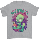 All Mad Here Alien Magic Mushrooms Mens T-Shirt 100% Cotton Sports Grey