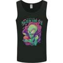 All Mad Here Alien Magic Mushrooms Mens Vest Tank Top Black