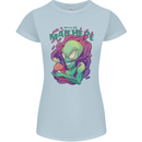 All Mad Here Alien Magic Mushrooms Womens Petite Cut T-Shirt Light Blue
