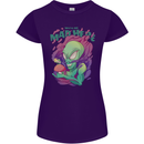All Mad Here Alien Magic Mushrooms Womens Petite Cut T-Shirt Purple