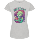 All Mad Here Alien Magic Mushrooms Womens Petite Cut T-Shirt Sports Grey