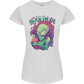 All Mad Here Alien Magic Mushrooms Womens Petite Cut T-Shirt White