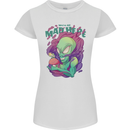 All Mad Here Alien Magic Mushrooms Womens Petite Cut T-Shirt White