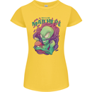 All Mad Here Alien Magic Mushrooms Womens Petite Cut T-Shirt Yellow