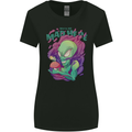 All Mad Here Alien Magic Mushrooms Womens Wider Cut T-Shirt Black