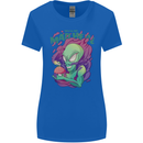 All Mad Here Alien Magic Mushrooms Womens Wider Cut T-Shirt Royal Blue