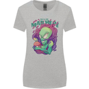 All Mad Here Alien Magic Mushrooms Womens Wider Cut T-Shirt Sports Grey
