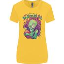 All Mad Here Alien Magic Mushrooms Womens Wider Cut T-Shirt Yellow