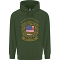 All Men Are Born Equal American America USA Childrens Kids Hoodie Forest Green