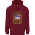 All Men Are Born Equal American America USA Childrens Kids Hoodie Maroon
