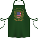 All Men Are Born Equal American America USA Cotton Apron 100% Organic Forest Green