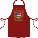All Men Are Born Equal American America USA Cotton Apron 100% Organic Maroon