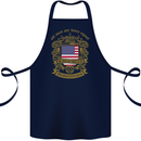 All Men Are Born Equal American America USA Cotton Apron 100% Organic Navy Blue