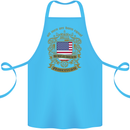 All Men Are Born Equal American America USA Cotton Apron 100% Organic Turquoise