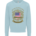 All Men Are Born Equal American America USA Kids Sweatshirt Jumper Light Blue