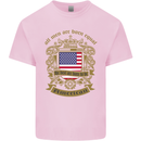 All Men Are Born Equal American America USA Mens Cotton T-Shirt Tee Top Light Pink