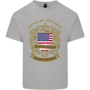 All Men Are Born Equal American America USA Mens Cotton T-Shirt Tee Top Sports Grey