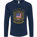 All Men Are Born Equal American America USA Mens Long Sleeve T-Shirt Navy Blue