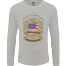 All Men Are Born Equal American America USA Mens Long Sleeve T-Shirt Sports Grey