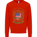 All Men Are Born Equal American America USA Mens Sweatshirt Jumper Bright Red