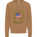 All Men Are Born Equal American America USA Mens Sweatshirt Jumper Caramel Latte