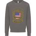All Men Are Born Equal American America USA Mens Sweatshirt Jumper Charcoal
