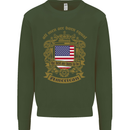 All Men Are Born Equal American America USA Mens Sweatshirt Jumper Forest Green