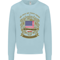 All Men Are Born Equal American America USA Mens Sweatshirt Jumper Light Blue