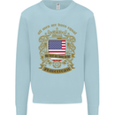 All Men Are Born Equal American America USA Mens Sweatshirt Jumper Light Blue