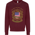 All Men Are Born Equal American America USA Mens Sweatshirt Jumper Maroon