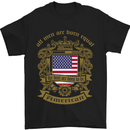 All Men Are Born Equal American America USA Mens T-Shirt Cotton Gildan Black