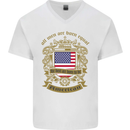 All Men Are Born Equal American America USA Mens V-Neck Cotton T-Shirt White