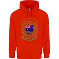 All Men Are Born Equal Australian Australia Childrens Kids Hoodie Bright Red