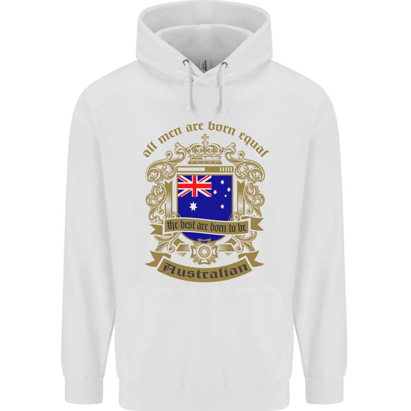 All Men Are Born Equal Australian Australia Childrens Kids Hoodie White