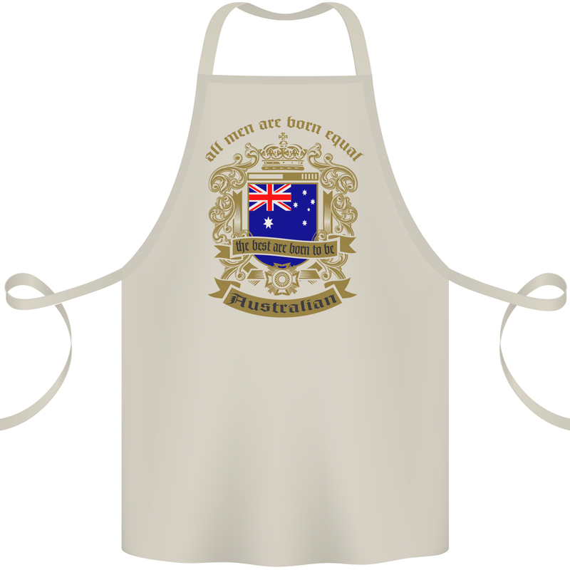 All Men Are Born Equal Australian Australia Cotton Apron 100% Organic Natural