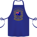 All Men Are Born Equal Australian Australia Cotton Apron 100% Organic Royal Blue