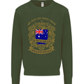 All Men Are Born Equal Australian Australia Kids Sweatshirt Jumper Forest Green
