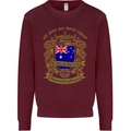 All Men Are Born Equal Australian Australia Kids Sweatshirt Jumper Maroon