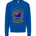 All Men Are Born Equal Australian Australia Kids Sweatshirt Jumper Royal Blue