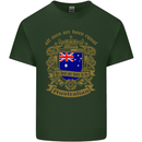 All Men Are Born Equal Australian Australia Mens Cotton T-Shirt Tee Top Forest Green