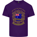 All Men Are Born Equal Australian Australia Mens Cotton T-Shirt Tee Top Purple