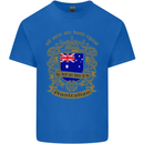 All Men Are Born Equal Australian Australia Mens Cotton T-Shirt Tee Top Royal Blue