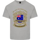 All Men Are Born Equal Australian Australia Mens Cotton T-Shirt Tee Top Sports Grey