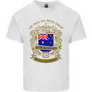 All Men Are Born Equal Australian Australia Mens Cotton T-Shirt Tee Top White