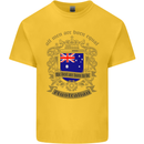 All Men Are Born Equal Australian Australia Mens Cotton T-Shirt Tee Top Yellow