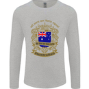 All Men Are Born Equal Australian Australia Mens Long Sleeve T-Shirt Sports Grey